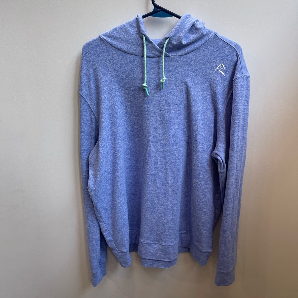 Rhoback Light Blue Hoodie with Mint Accents